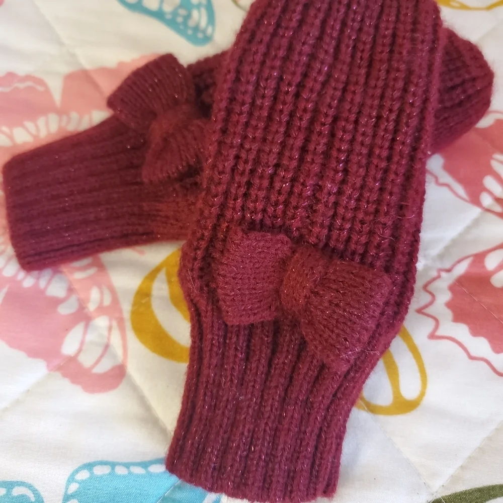 H&M Girls Knit Gloves 4-6y